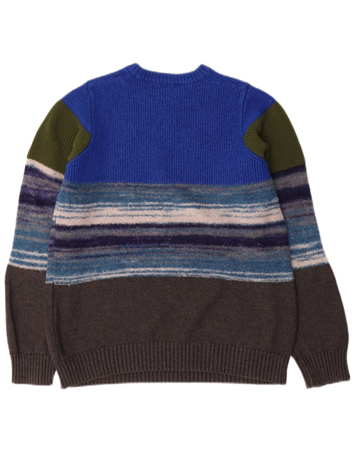 Maglione maglione girocollo da donna Diesel UK 14 a righe grandi multicolori