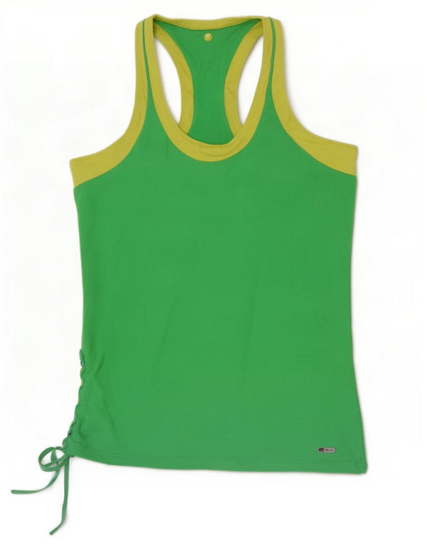 Canotta corta da donna Puma UK 10 Small Green Colourblock