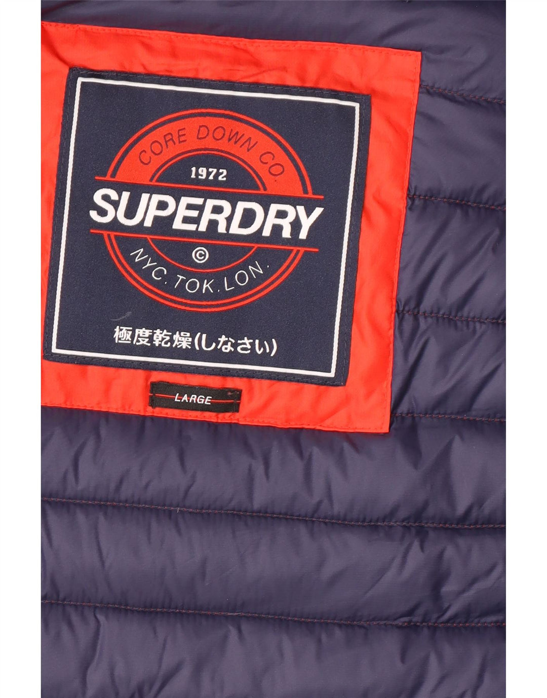 Giacca imbottita con cappuccio da uomo Superdry UK 40 Large rossa in poliestere