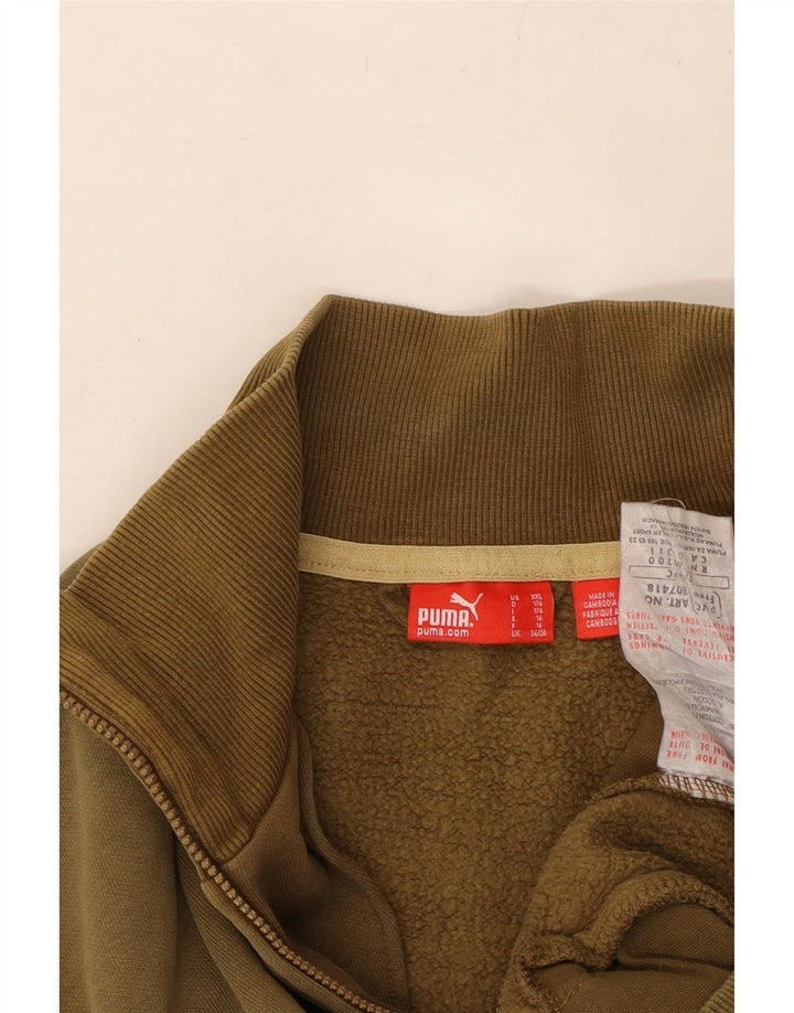 Giacca della tuta da ragazzo PUMA 15-16 anni in cotone kaki