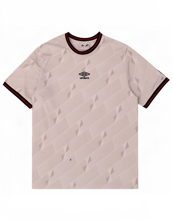 T-shirt da uomo Umbro Top in poliestere geometrico bianco medio