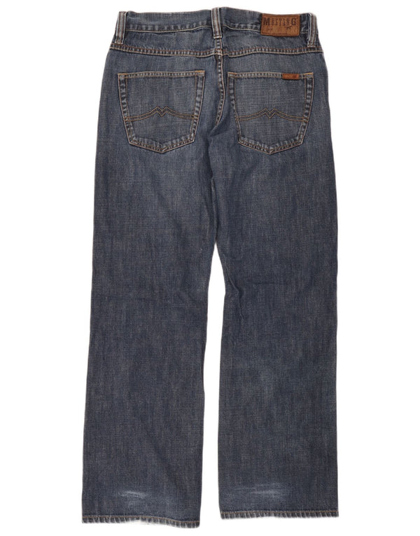 Jeans Mustang da uomo a gamba larga W33 L32 in cotone blu navy