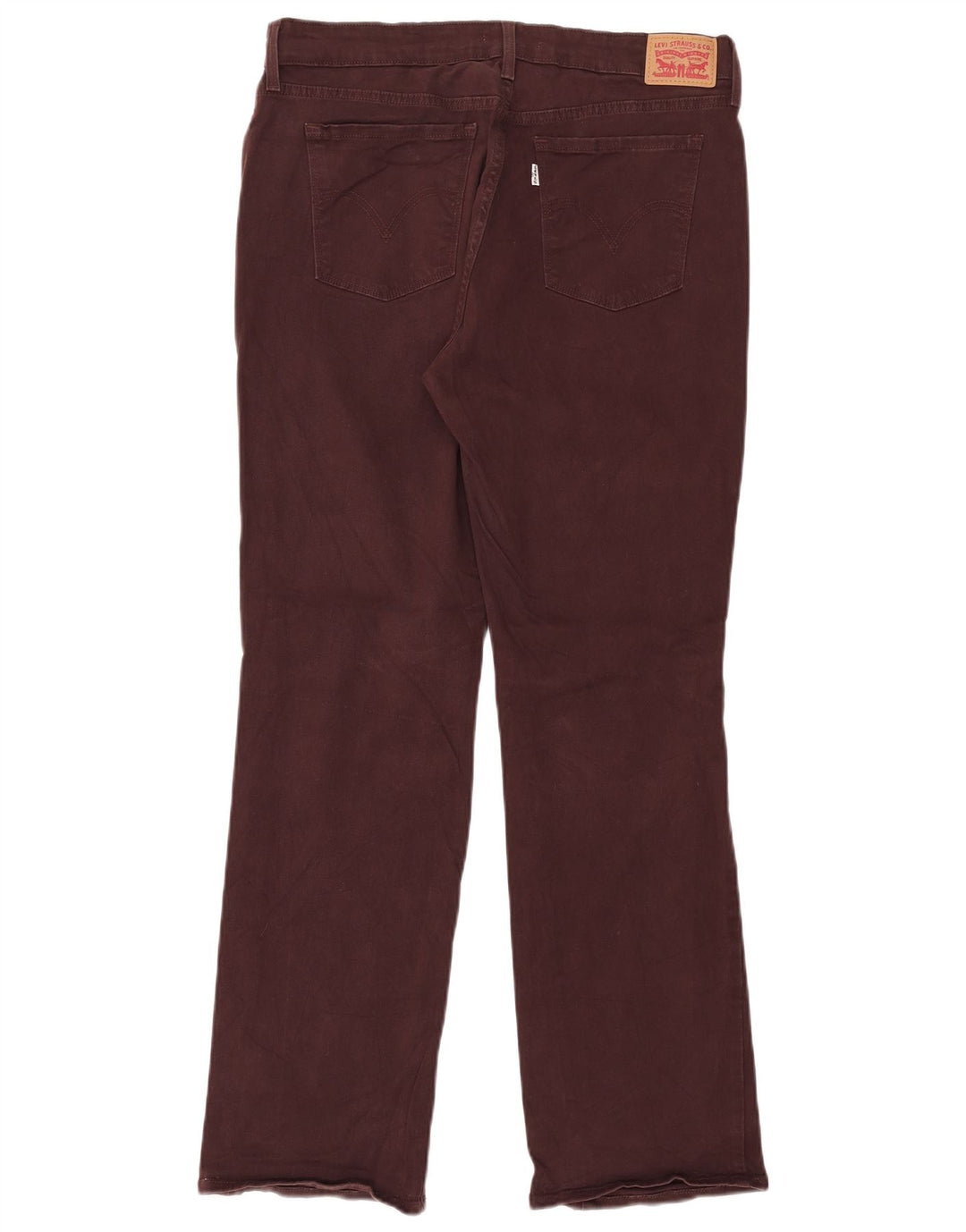 LEVI'S Womens 505 Straight Jeans W32 L32 Maroon Cotton