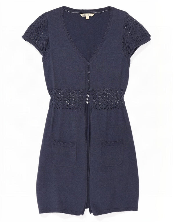 Abito maglione da donna Fat Face UK 8 piccolo in cotone blu navy