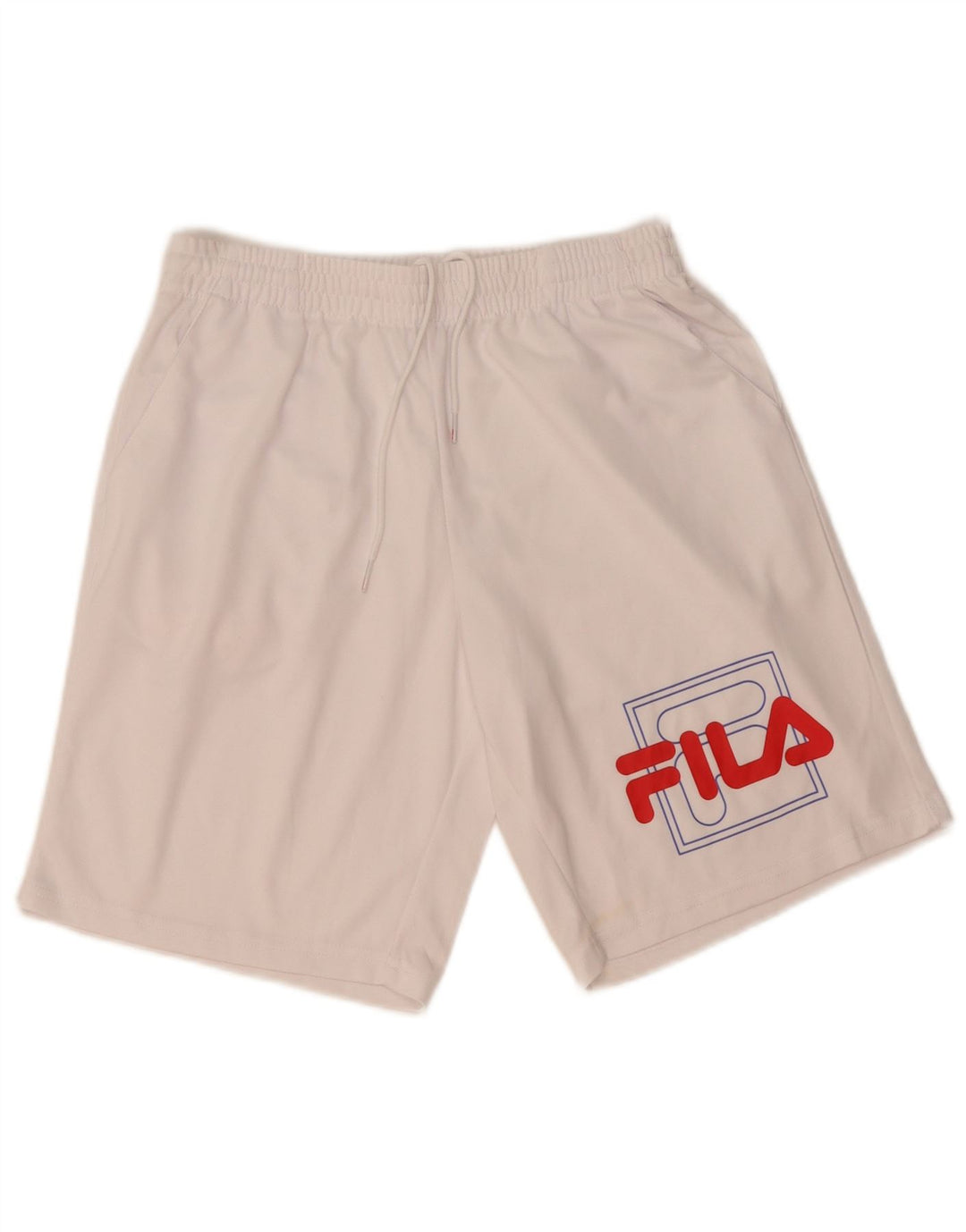 Pantaloncini sportivi grafici da uomo Fila XS poliestere bianco