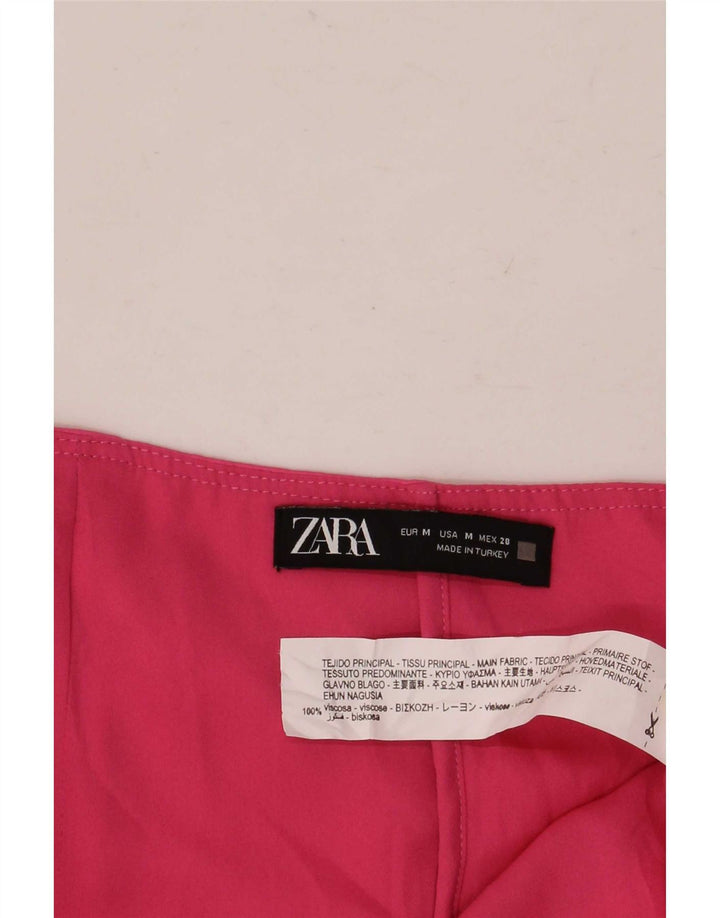 Gonna corta da donna Zara media W28 rosa in viscosa