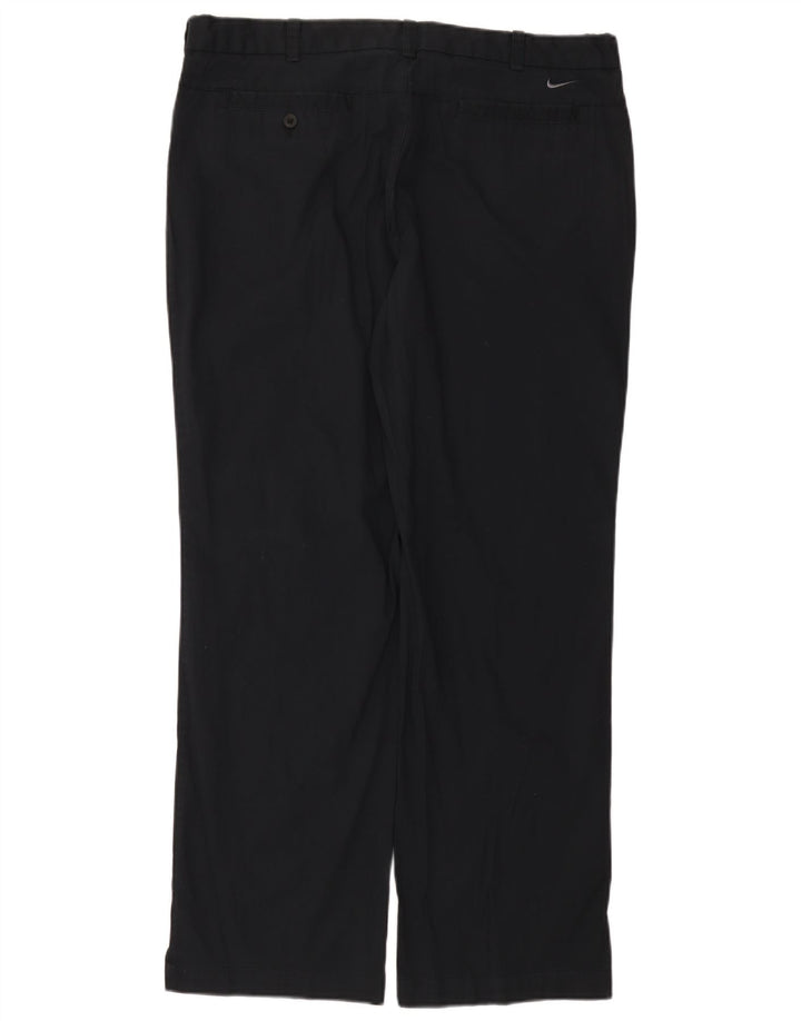 Pantaloni casual dritti da donna Nike W38 L32 cotone blu navy