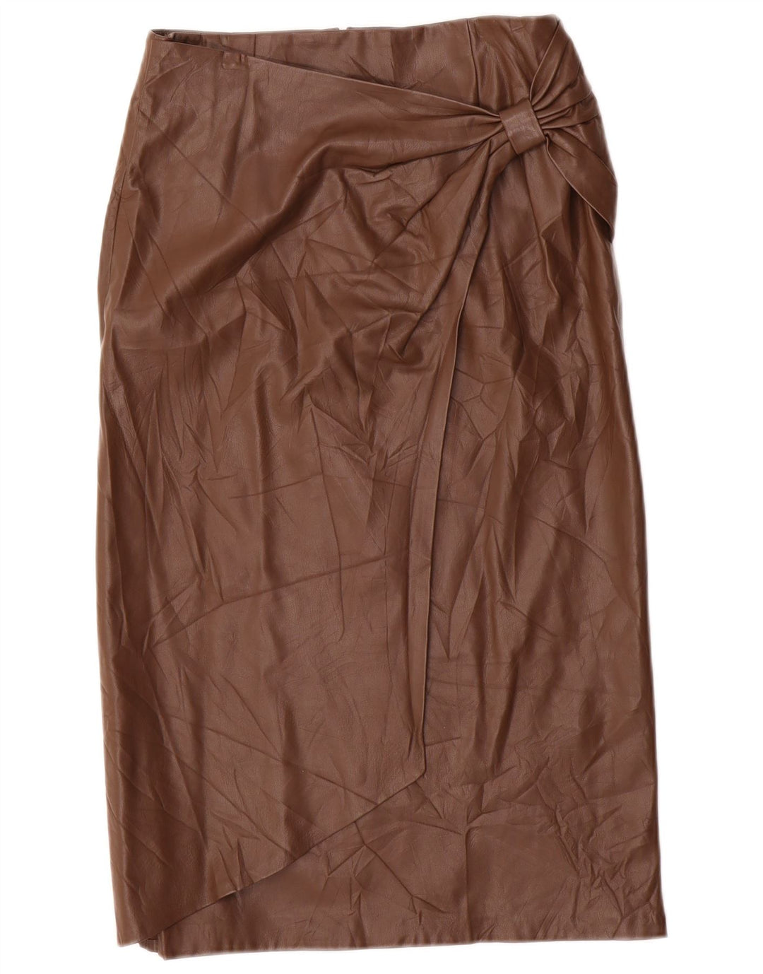 Gonna Zara da donna in ecopelle media W28 poliuretano marrone