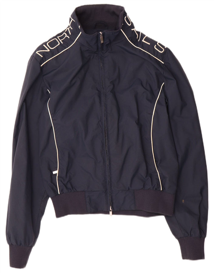 Giacca bomber grafica da uomo North Sails UK 36 piccola in nylon blu navy