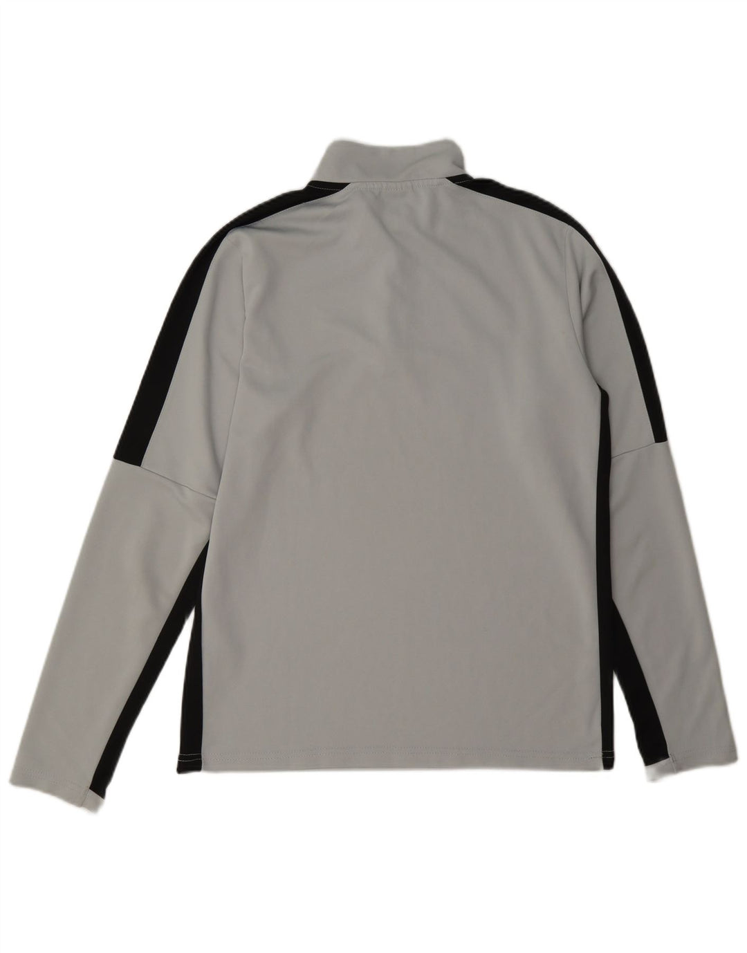 Top della tuta da ginnastica Nike Dri Fit con collo e zip da uomo, piccolo, color grigio