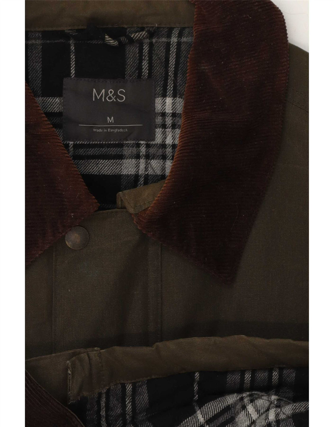 Giacca da uomo in cotone cerato Marks & Spencer UK 38 medio kaki
