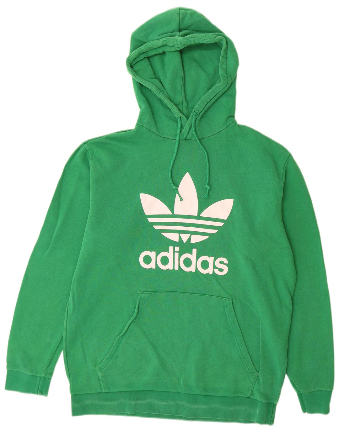 Maglione con cappuccio grafico da uomo ADIDAS grande in cotone verde
