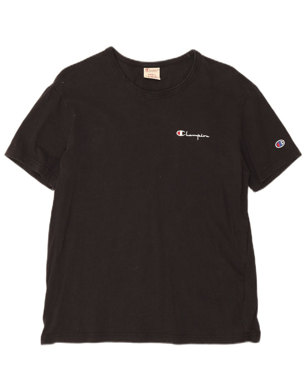 T-shirt grafica da uomo Champion Top piccola in cotone nero