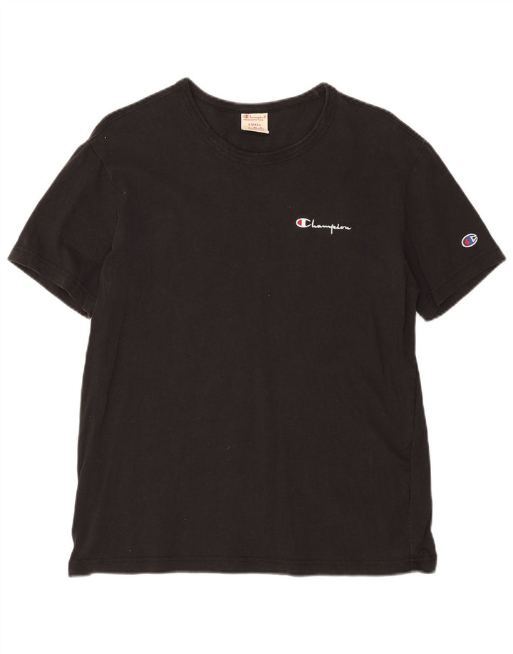 T-shirt grafica da uomo Champion Top piccola in cotone nero