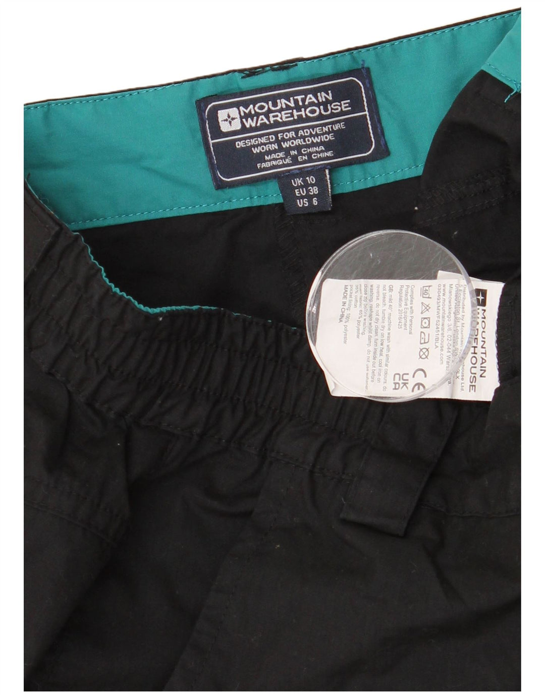 Pantaloni giacca a vento da donna Mountain Warehouse UK 10 Small W30 L30 Neri