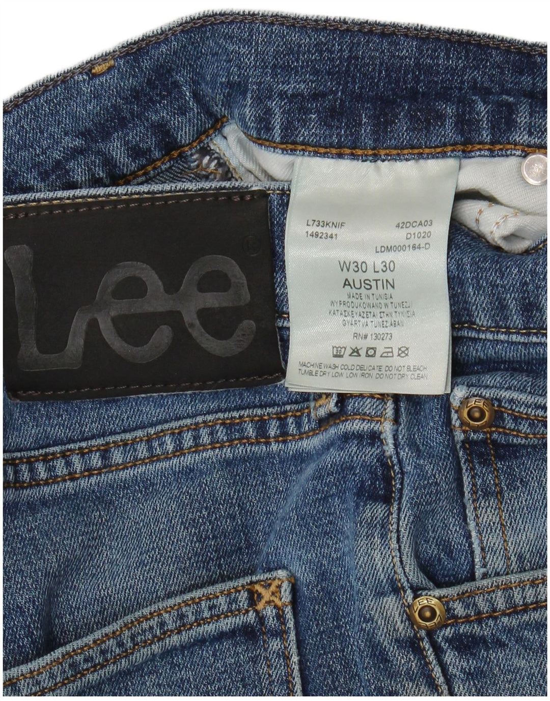 Jeans LEE Austin Slim da uomo W30 L30 in cotone blu