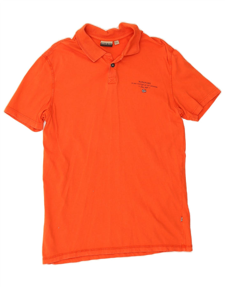 NAPAPIJRI Mens Polo Shirt Medium Orange Cotton Vintage Napapijri and Second-Hand Napapijri from Messina Hembry 