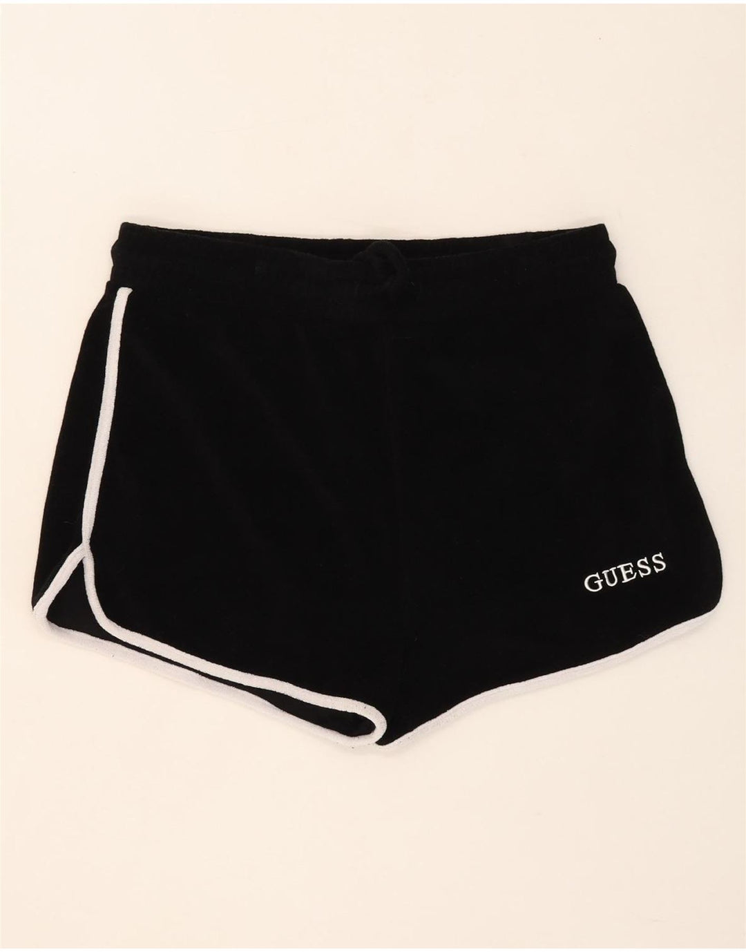 Pantaloncini sportivi Guess da donna UK 14 grandi in cotone nero
