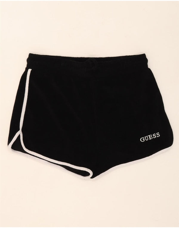 Pantaloncini sportivi Guess da donna UK 14 grandi in cotone nero