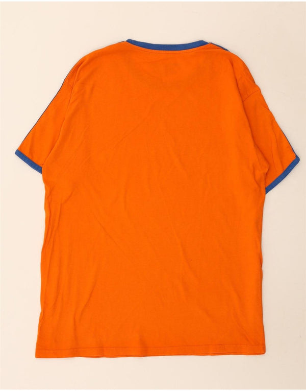 T-shirt grafica da uomo Hard Rock Cafe Amsterdam, top grande, color block arancione