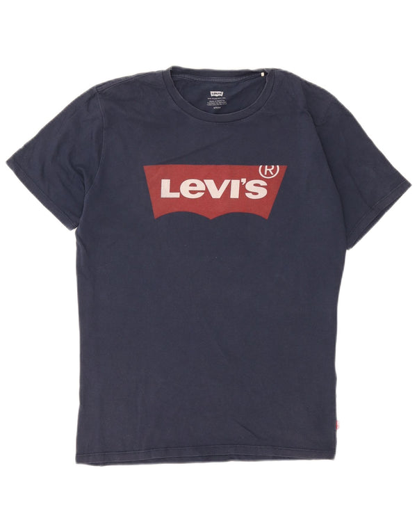 Levi's Mens Graphic T-Shirt Top Small Navy Blue
