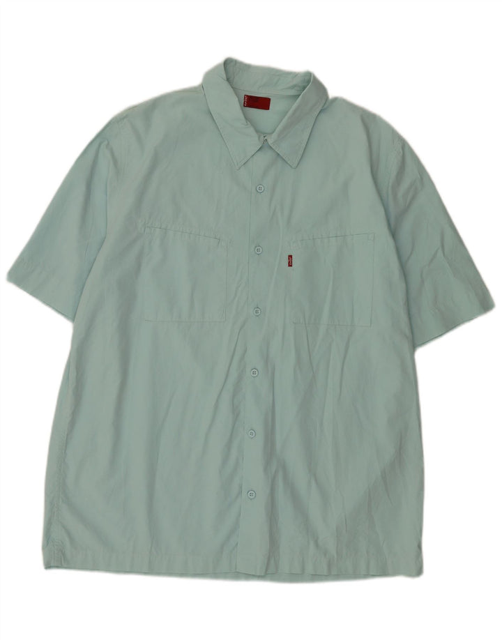 Camicia a maniche corte da uomo Levi's XL in cotone blu