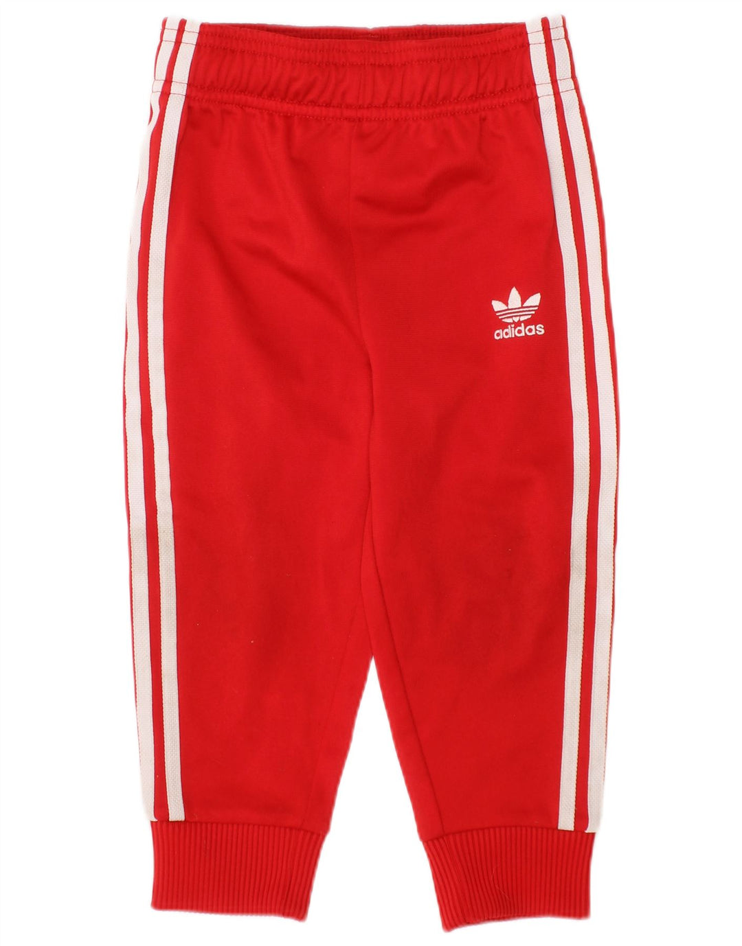 Pantaloni della tuta da bambina ADIDAS 18-24 mesi in poliestere rosso