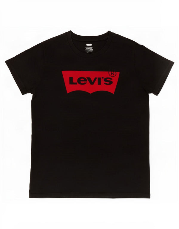 T-shirt grafica da donna Levi's Top UK 10 piccola in cotone nero