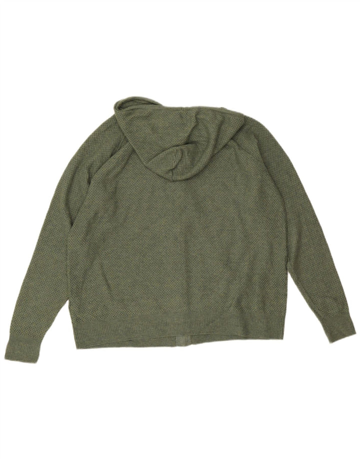 Maglione cardigan con cappuccio da donna Marks & Spencer UK 14 Poliestere verde medio