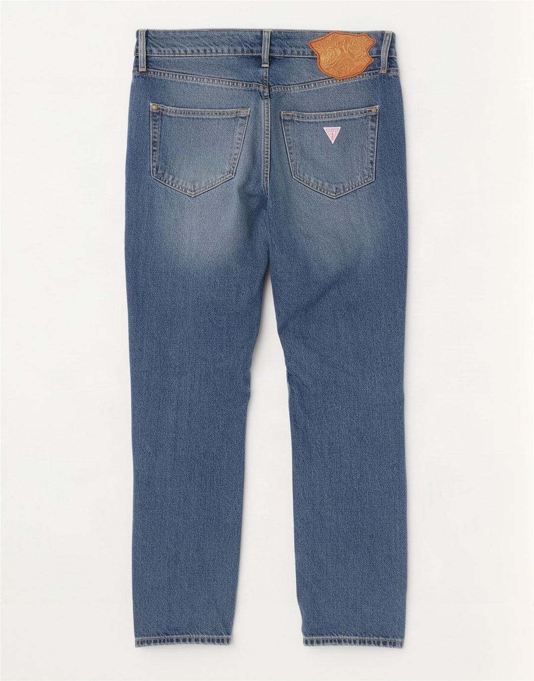 Jeans dritti da donna Guess a vita alta W28 L30 cotone blu