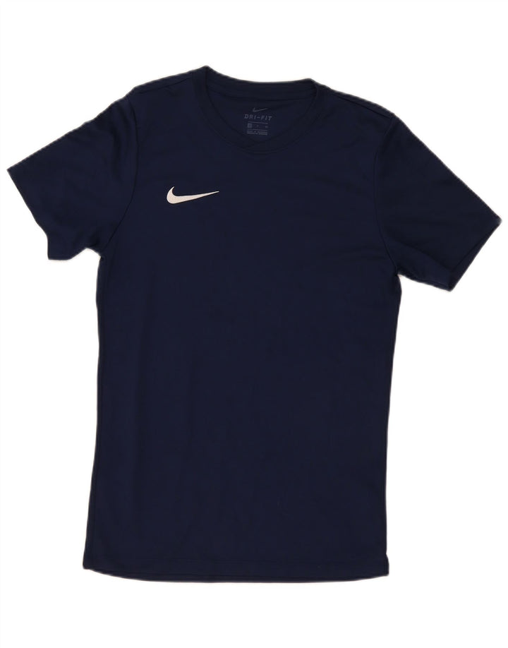 T-shirt Nike Dri Fit da uomo, piccola, in poliestere blu navy