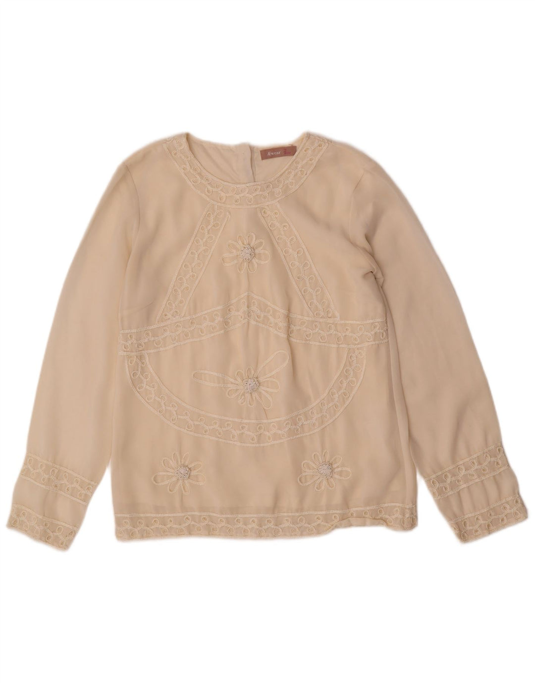 Camicetta a maniche lunghe da donna Awear Top UK 10 Small Poliestere bianco sporco