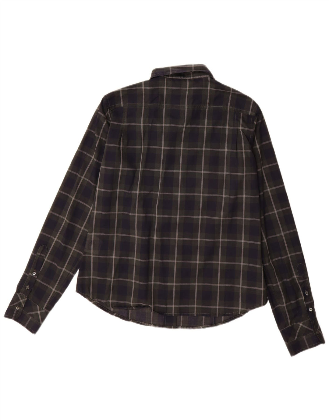 Camicia da donna con volant sul davanti Henry Cottons IT 48 XL Cotone a quadri blu navy