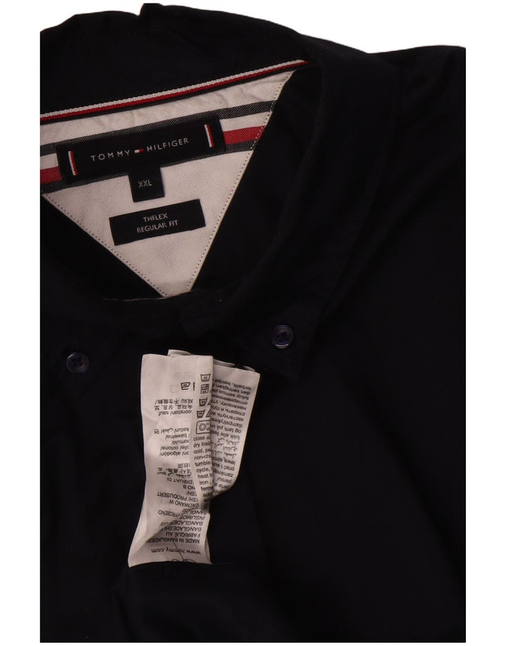 Camicia da uomo Regular Fit Tommy Hilfiger 2XL cotone blu navy