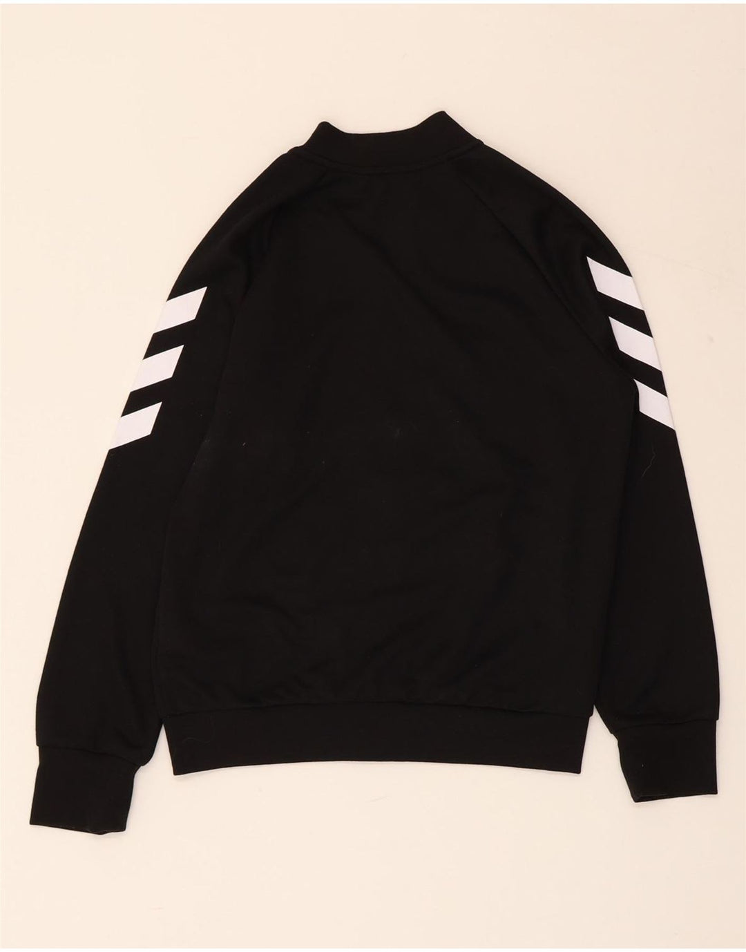 ADIDAS Boys Tracksuit Top Jacket 9-10 Years Black Colourblock Polyester
