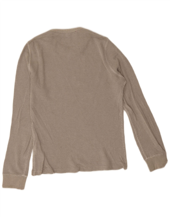 Marks & Spencer Top da uomo a maniche lunghe in cotone beige medio