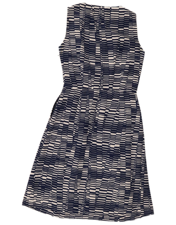 Abito tubino senza maniche da donna Stefanel EU 38 medio blu navy geometrico