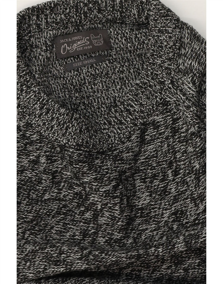 JACK & JONES Maglione da uomo con scollo a barca piccolo grigio screziato