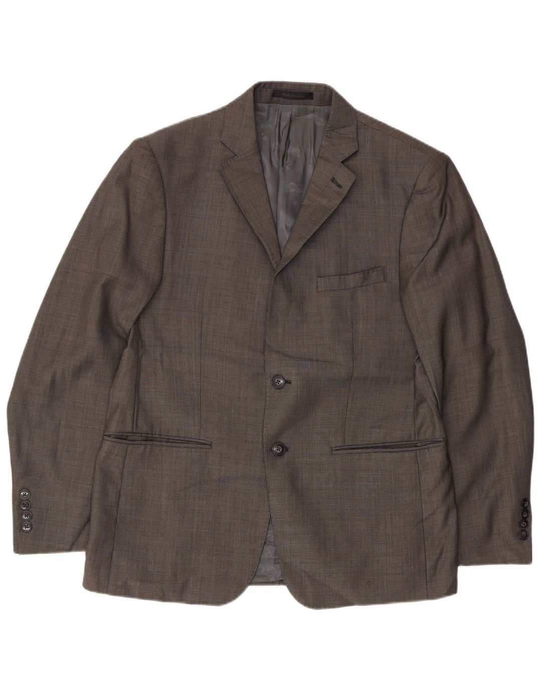 Giacca blazer a 2 bottoni da uomo Calvin Klein UK 36 piccola lana grigia