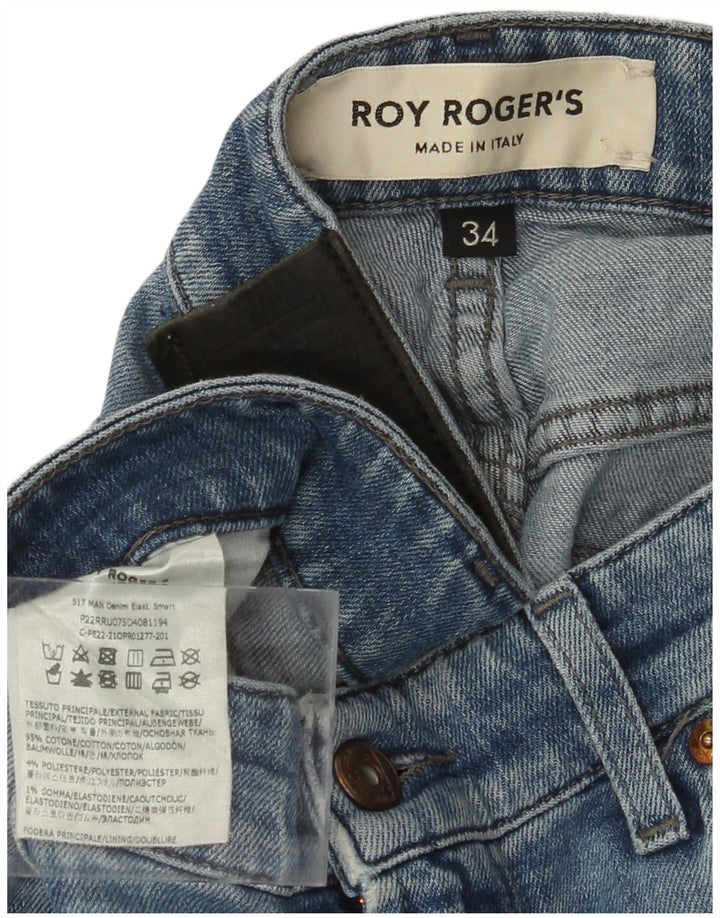 ROY ROGERS Jeans slim da uomo W34 L34 cotone blu