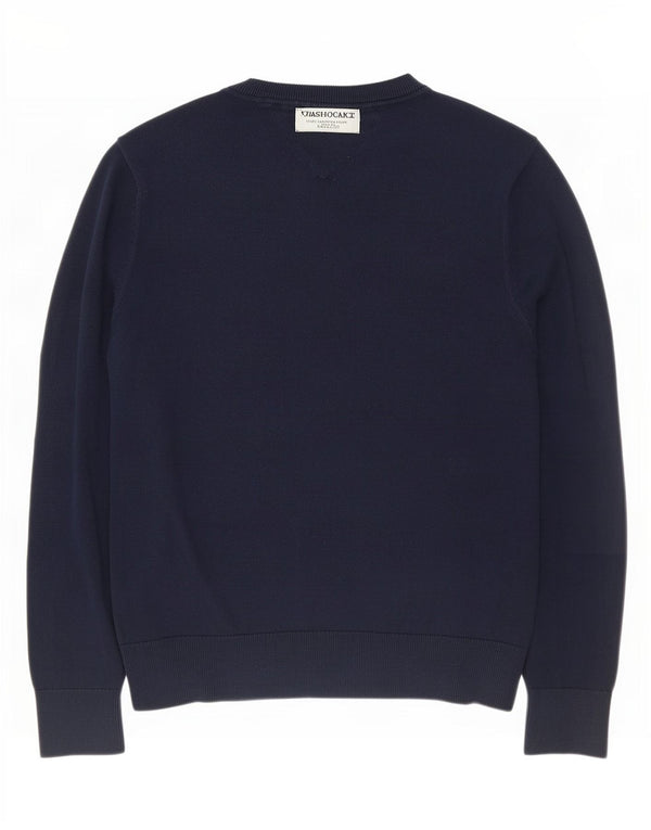 Maglione maglione girocollo da uomo Tommy Hilfiger cotone medio blu navy