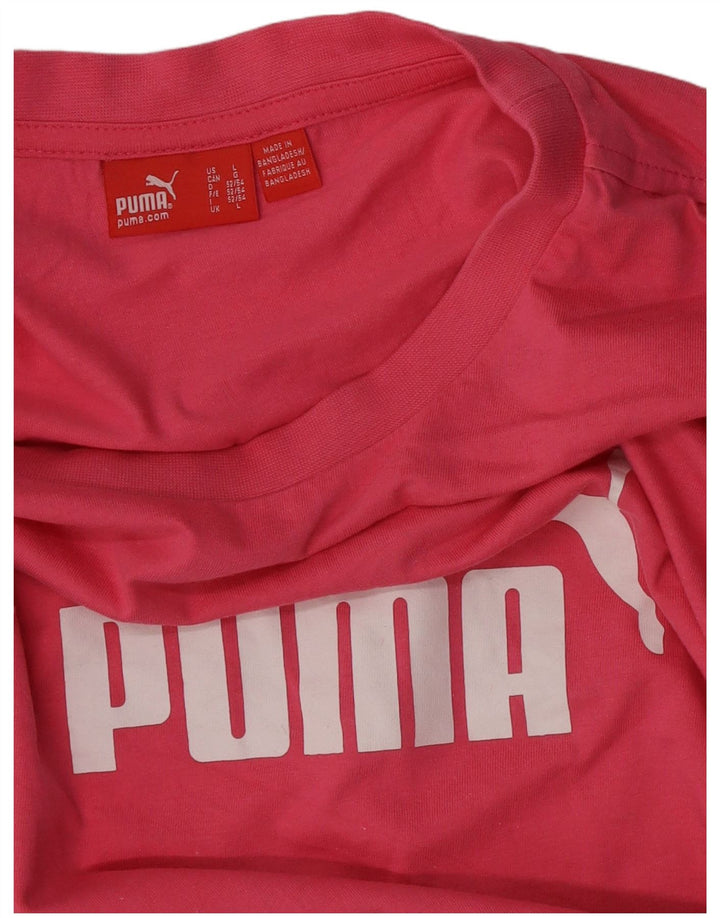 T-shirt grafica da uomo Puma Large rosa