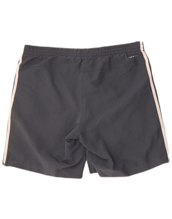 Pantaloncini sportivi Adidas Climalite da uomo in poliestere grigio medio