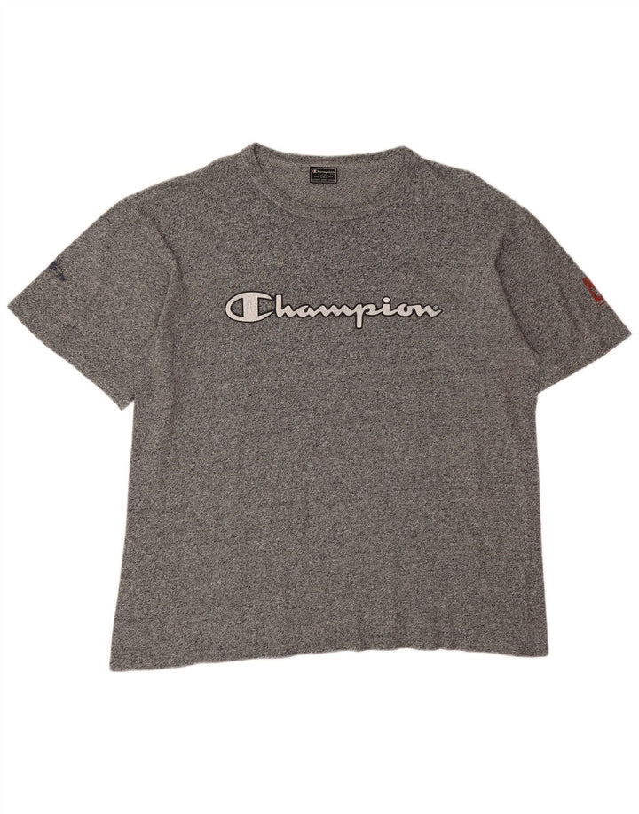 T-shirt grafica da uomo Champion Top XL grigia chiazzata
