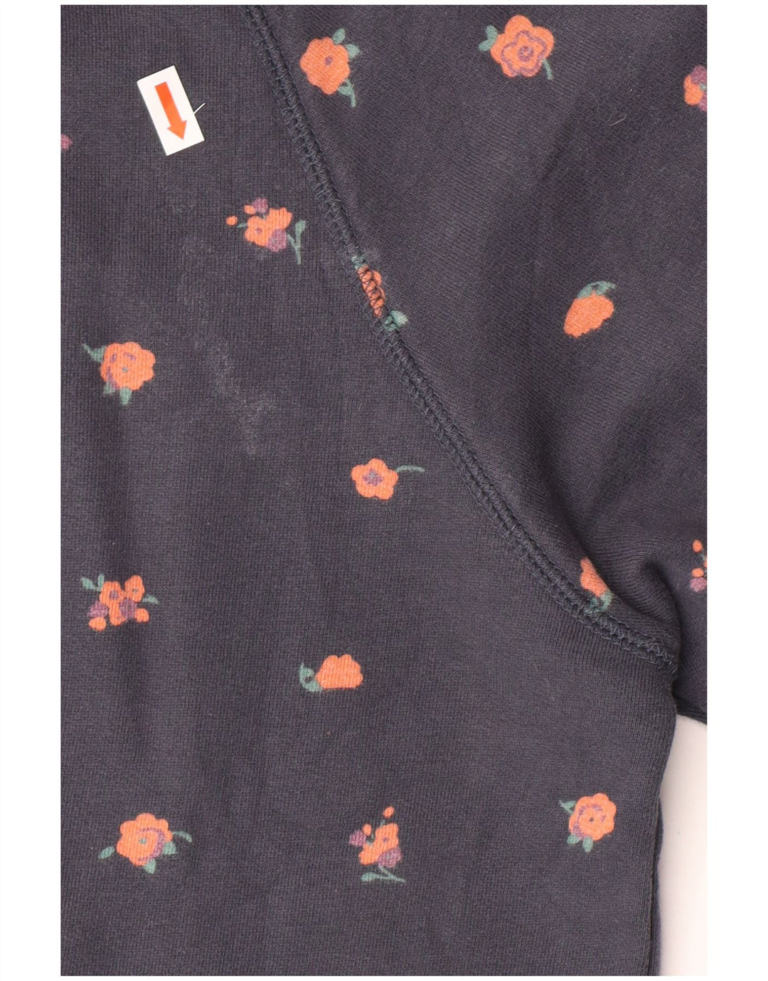Maglione con cappuccio grafico da donna Jack Wills UK 12 cotone medio blu navy