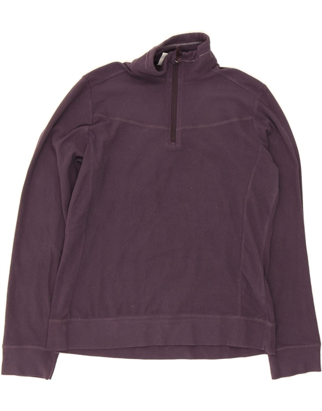 CHAMPION Womens Zip Neck Fleece Jumper UK 16 Large Purple Polyester Vintage Champion and Second-Hand Champion from Messina Hembry 