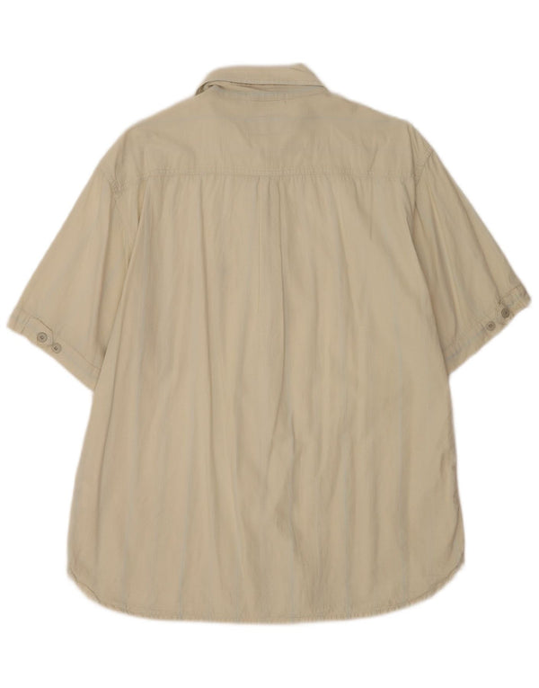 Camicia a maniche corte da uomo Wrangler XL in cotone beige