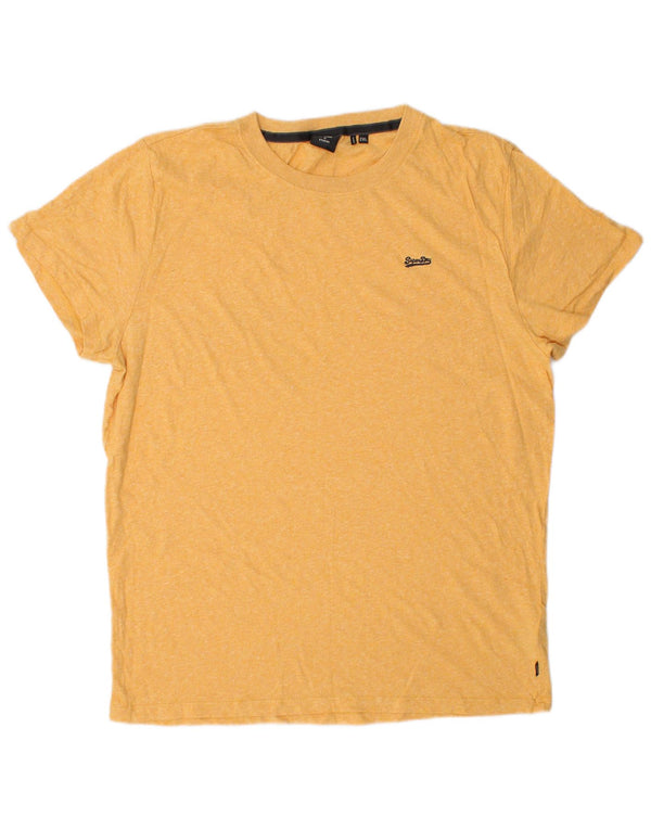 T-shirt da uomo SUPERDRY Top 2XL in cotone giallo