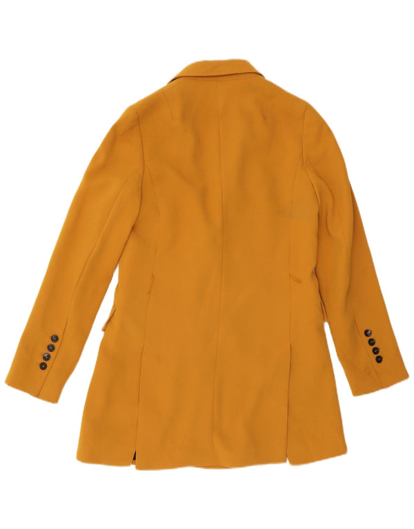 Cappotto doppiopetto oversize da donna Zara UK 6 XS poliestere giallo