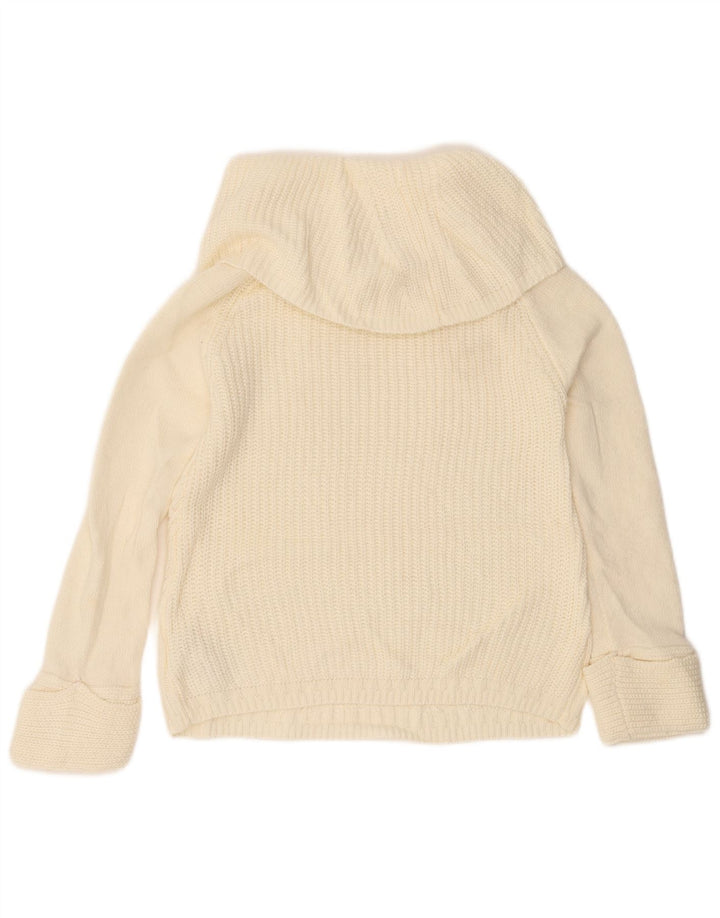 OASIS Womens Roll Neck Jumper Sweater UK 6 XS Off White Polyacrylic